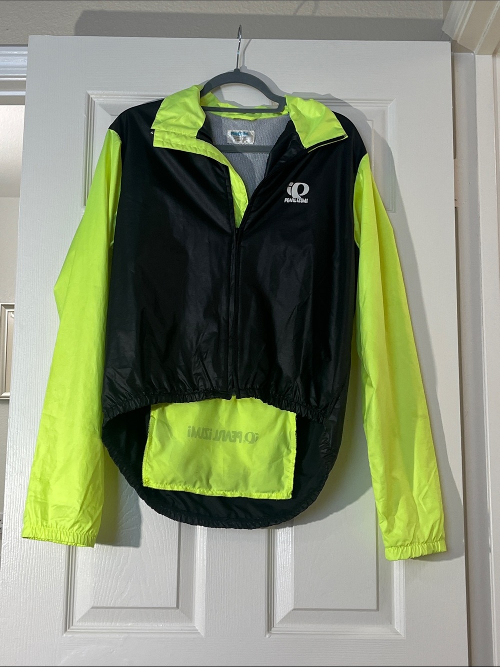 vintage Pearl Izumi High-Visibility Yellow and Black Cycling Jacket